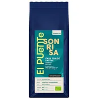 El Puente Kaffee Sonrisa - Bio-Kaffee gemahlen 250 g entkoffeiniert, Fair Trade, Bio, Handmade