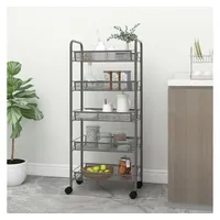 VidaXL Küchenwagen 5 Etagen Grau 46x26x105 cm Eisen