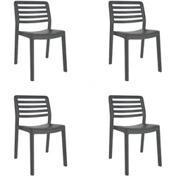 Resol garbar WIND Stuhl Indoor, Outdoor Set 4 Dunkelgrau