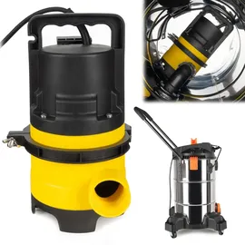 Coil Teichschlammsauger, Schlammsauger, Poolreiniger Staubsauger, Teichreiniger, Tank (35l), Saugleistung: 18 KPa, + Entwässerungspumpe 600W, 1400W