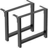 Wiltec Tischbeine 100 x 72 cm Schwarz