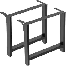 Wiltec Tischbeine 100 x 72 cm Schwarz