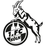 1. FC Köln Aufkleber transparent schwarz 8x10cm