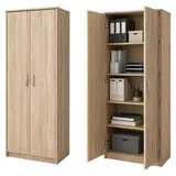 home collective Kleiderschrank Mehrzweckschrank Regal 74 x 180 x 0 cm Beige