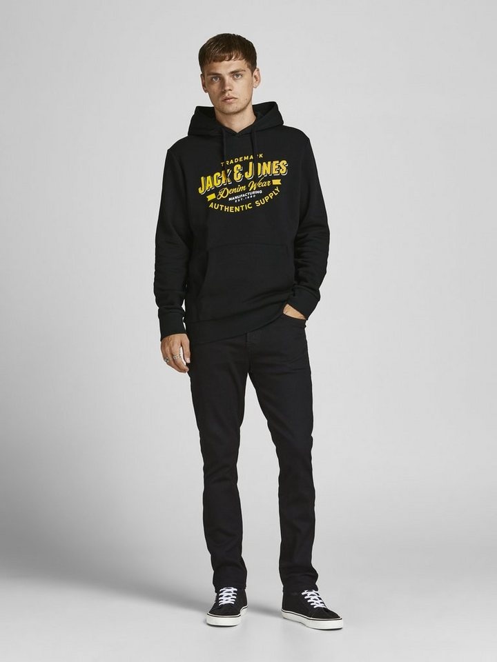 Jack & Jones Hoodie Hoodie Logo 2 Col Kapuzensweatshirt (1-tlg) schwarz Mfashioncore