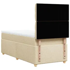 vidaXL Boxspringbett 90 x 190 cm Creme