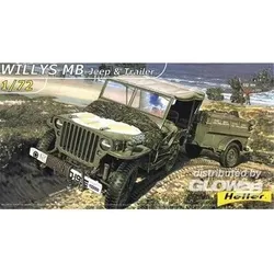 HELLER 79997 Willys MB Jeep & Trailer