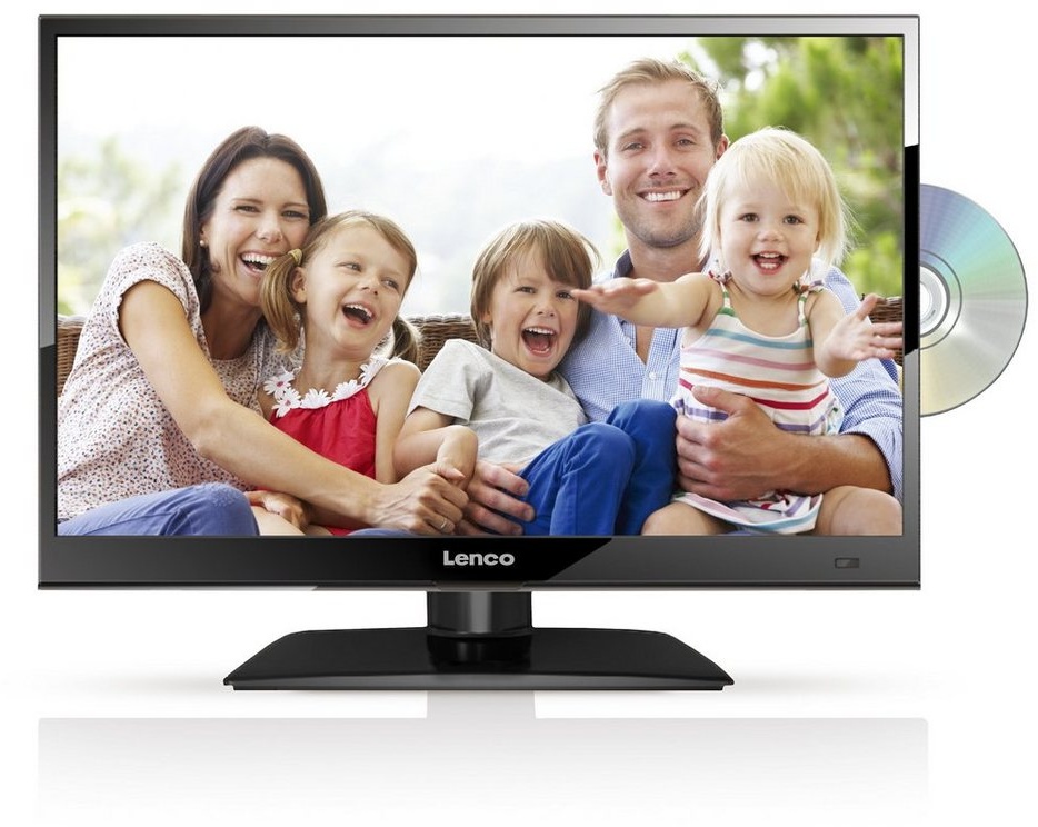 Lenco Lenco DVL-1662BK LED-Fernseher (16 Zoll, LED, HD-LED, integrierter DVD-Player & 12V Kabel, als PC-Monitor nutzbar) schwarz