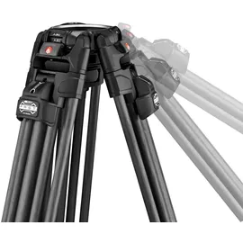 Manfrotto Videokopf Nitrotech 608 mit Stativ 645 Fast Twin Carbon