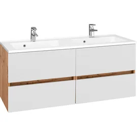 WELLTIME Waschbeckenunterschrank WELLTIME "Lucca", weiß, B:120cm H:56cm T:47cm, Schränke, Waschbeckenunterschrank, Badmöbel, Waschtisch inkl. Waschbecken, Breite 120 cm