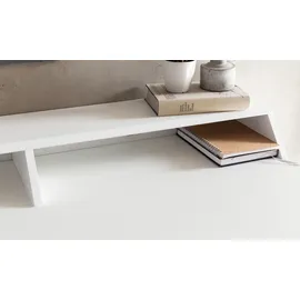 Wohnling Schreibtisch weiß rechteckig, 4-Fuß-Gestell eiche 110,0 x 60,0 cm