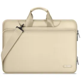 techprotect Tech-Protect Pocket Laptoptasche 13–14 Zoll mit Schultergurt und 360° Schutz – Beige