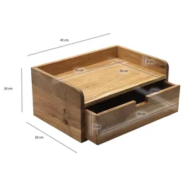 FineBuy Nachtschrank FB117148 45 x 30 x 0 cm Braun