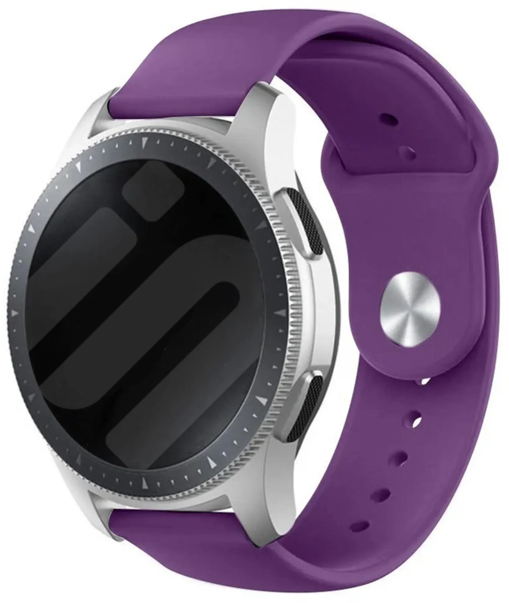 Strap-it Coros Pace 3 Armband Silikon 'Sport' für Coros Pace 3 - Lila - Druckknopf Verschluss