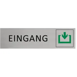 CombiCraft Aluminium Türschild Eingang 165x45mm