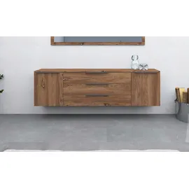 borchardt Möbel Kommode »Tom« Alugriffleisten in graphit grau matt, höhenverstellbare Einlegeböden braun