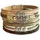 Saraswati Armband "Blume des Lebens" Kunstleder beige, Metall silberfarben