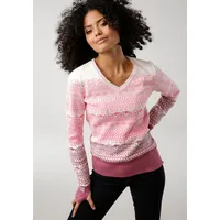 KangaROOS Jacquardpullover in rosa-beere, | Gr. 40/42,