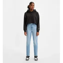 Levi's für Damen. 26986-0031 Jeans Mom hochgeschlossen hellblau (28/27), Lässig, Baumwolle, Denim, Nachhaltig