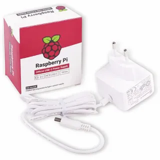 Raspberry Pi - offizielles Netzteil für Raspberry Pi 4 Model B, USB-C, 5.1V, 3A weiß