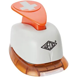 Wedo Motivlocher groß Kreuz Grau/Orange