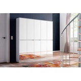 trendteam Garderoben-Set Mirror 10 Türen weiß