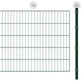 Arvotec Einstabmattenzaun "ESSENTIAL 100 zum Einbetonieren" Zaunelemente Zaunhöhe 100 cm, Zaunlänge 2 - 60 m Gr. H/L: 100 cm x 2 m H/L: 100 cm, grün (dunkelgrün) Zaunelemente