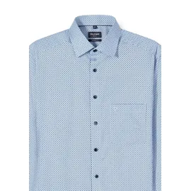 Olymp Luxor, modern fit, New-Kentkragen, extra langer Arm, bleu, 100% Baumwolle, Hemden,