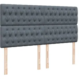 vidaXL Boxspringbett 180 x 200 cm Dunkelgrau