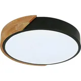 Goeco - Led-deckenleuchte, 24w Holzdeckenleuchte Modern Rund Weiß Kaltweiß 6000k Ø30cm Für Schlafzimmer, Küche, Wohnzimmer, Balkon Und Flur