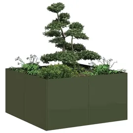 vidaXL Pflanzgefäß 80 x 80 x 80 cm Olivgrün
