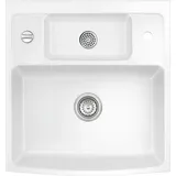 Systemceram KeraDomo CENTRA 60 Grönland rechts Einbauspüle Excenterbetätigung 595 x 625 mm