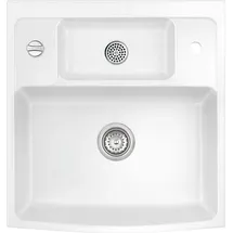 Systemceram KeraDomo CENTRA 60 Grönland rechts Einbauspüle Excenterbetätigung 595 x 625 mm