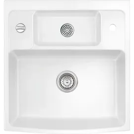 Systemceram KeraDomo CENTRA 60 Grönland rechts Einbauspüle Excenterbetätigung 595 x 625 mm