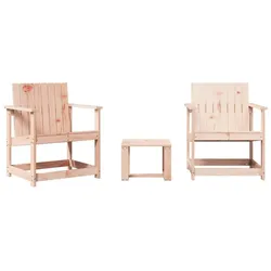 vidaXL 3-tlg. Garten-Lounge-Set Massivholz Douglasie