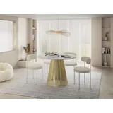 WFL GROUP Esstisch Ø 100 cm weiß