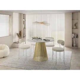 WFL GROUP Esstisch Ø 100 cm weiß