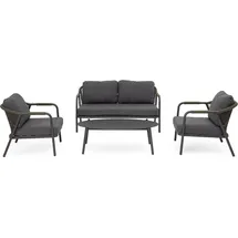 BIZZOTTO Miravet Garten-Lounge-Set Aluminium grau/grün