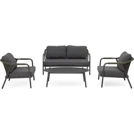 BIZZOTTO Miravet Garten-Lounge-Set Aluminium grau/grün
