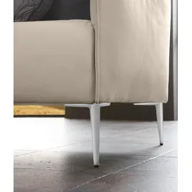 W.Schillig Cocktailsessel "sally", grau (eisgrau z59), B:84cm H:78cm T:84cm, Longlife Xtra-Leder Z59: Glattleder mit modischer Prägung. Hautstärke 0, 9 - 1, 1 mm., Sessel, Cocktailsessel, mit Metallfüßen in Chrom glänzend