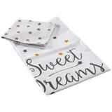 Träumeland TT19203 Baby/Kinder-Bettwäsche aus feinster, kuschelig weicher Baumwolle, Größe 80 x 80 cm + 35 x 40 cm, Design Sternentraum gelb,
