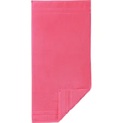 Badetuch EGERIA "Micro Touch", pink, B:70cm L:140cm, Walkfrottee, Obermaterial: 100% Baumwolle, Handtücher (Packung), Uni Programm mit Streifenbordüre, extrem saugfähig, reine Baumwolle