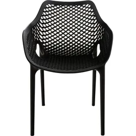CLP Gartenstuhl Air XL 57 x 60 x 81 cm schwarz 2 St.