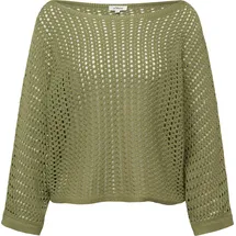 s.Oliver Ajour-Strickpullover Oversize grün 46