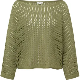 s.Oliver Ajour-Strickpullover Oversize grün 46