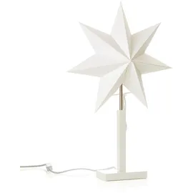 Star Trading Weihnachtsstern Karo 52 cm Weiß