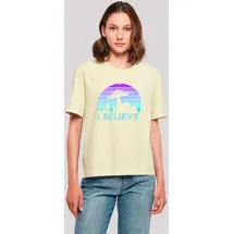 F4NT4STIC I BELIEVE UFO Alien Raumschiff Retro in softyellow | Gr.: 5XL