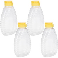4 Stück Honig-Squeeze-Flaschen, Nachfüllpackung, Honigbehälter, leer, für Honig-Flaschen