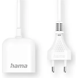 Hama USB-Netzteil mit 1,9 m langem Kabel, 2,4 A, 2x USB-A, Weiß