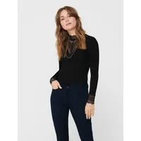 Only ONLTILDE L/S HIGH NECK LACE Top JRS Schwarz